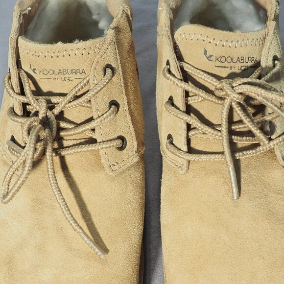 Koolaburra Uggs Ankle Boots Advay 8 Chestnut Brown Suede Mini Booties Comfort - Picture 8 of 13